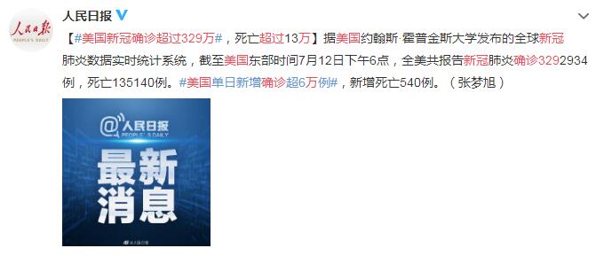 美国实时疫情最新更新报告
