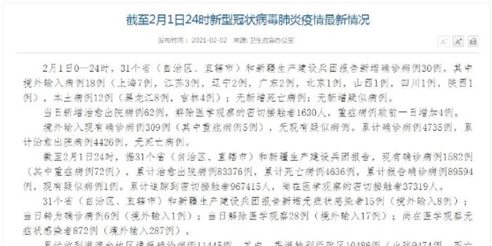 新疆最新病例更新情况报告